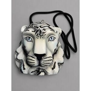 Timmy Woods Beverly Hills White Tiger Handbag Purse Collector Animal Bag
